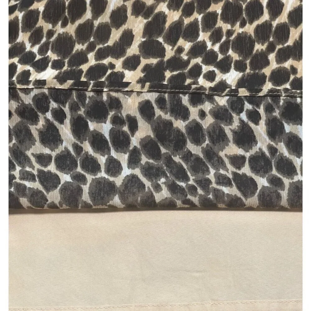 J.Crew Women’s Leopard Print Smocked Neck Blouse - Medium